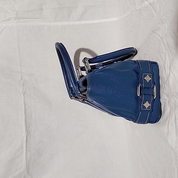 MCM Blue Leather Boston Bag - Picture 3 of 8